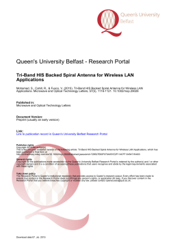 Tri-Band HIS Backed Spiral Antenna for Wireless LAN