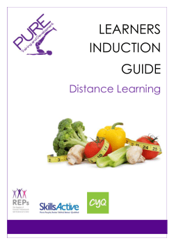 Learner Induction Guide - Pure Training and Development