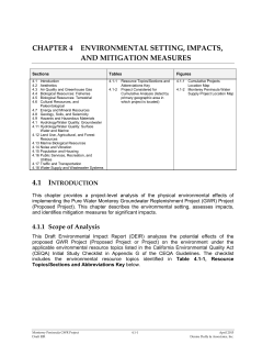 4.1 Introduction to Environmental Setting, Impacts, and Mitigation