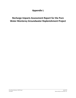 appendix l: recharge impacts assessment report for the pure water
