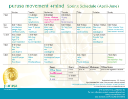 Downloadable Schedule - Purusa Yoga Cumberland