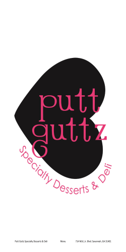 Putt Guttz Specialty Desserts & Deli Menu 714