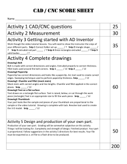CAD / CNC score sheet Activity 1 CAD/CNC questions 25