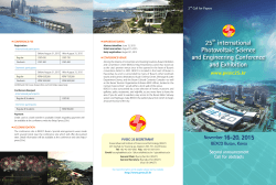 25th international Photovoltaic Science and - PVSEC-25