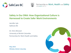 Safety in Our DNA: How Organizational Culture is Harnessed to