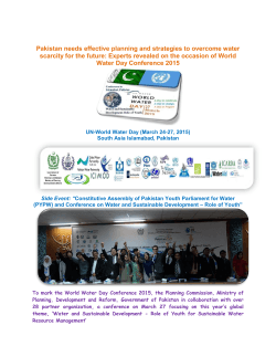 World Water Day Events report 2015- Pakistan