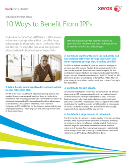 10 Ways to Benefit From IPPs