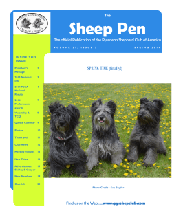 Sheep Pen - Pyrenean Shepherd Club of America