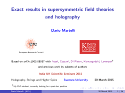 Exact results in supersymmetric field theories
