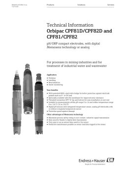 Technical Information Orbipac CPF81D/CPF82D and CPF81/CPF82