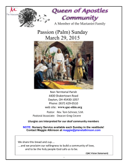 Passion (Palm) - Queen of Apostles Community