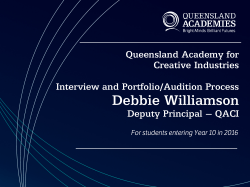 Debbie Williamson - Queensland Academies