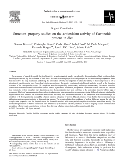 Structureâproperty studies on the antioxidant activity of flavonoids