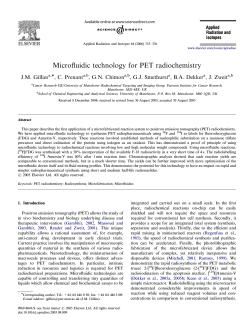 Microfluidic technology for PET radiochemistry