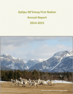 to read the Annual Report - Qalipu Mi`kmaq