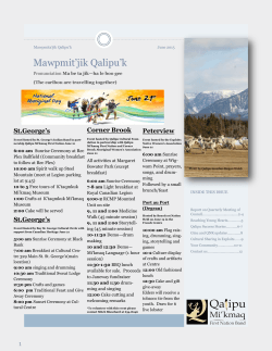 June - Qalipu Mi`kmaq