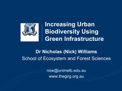 Increasing urban biodiversity habitat using green