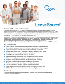Outsourced FMLA and Leave Administration Key Service