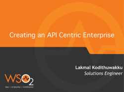Creating an API Centric Enterprise