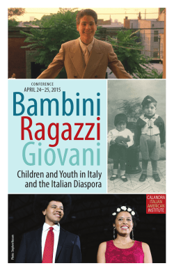 Children and Youth in italy and the italian Diaspora
