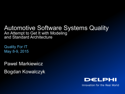 Automotive Software Systems Quality