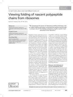 Viewing folding of nascent polypeptide chains from ribosomes