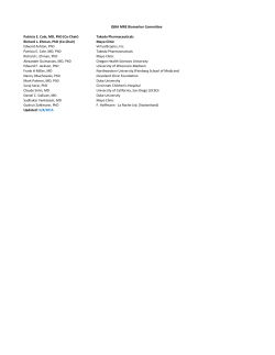 Patricia E. Cole, MD, PhD (Co-Chair) Takeda