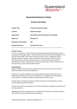 QAL ICT Business Systems Analyst â May 15