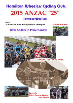 Anzac 25 Flyer - Cycling Queensland