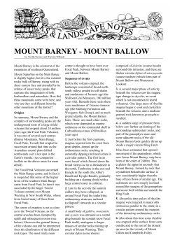 MOUNT BARNEY - MOUNT BALLOW - Geological Society of Australia