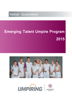 Emerging Talent Umpire Program 2015