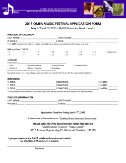 2015 qmea music festival application form