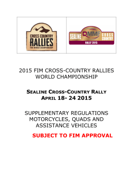 2015 fim cross-country rallies world championship april 18