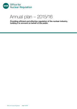 ONR Annual Plan 2015-16
