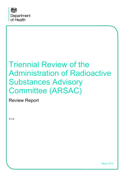 Triennial Review of the Administration of Radioactive