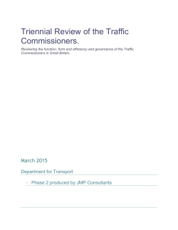 Triennial Review of the Traffic Commissioners.