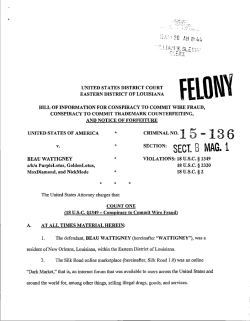 Wattigney Information - US Department of Justice