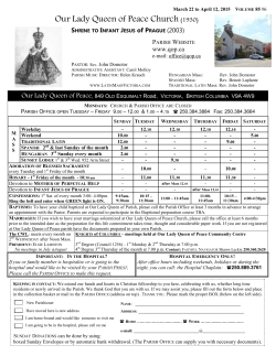 View Bulletin - Queen of Peace Parish
