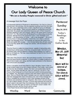 May 24 - Our Lady Queen of Peace Church
