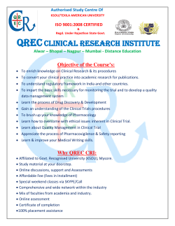 Brochure - QREC Clinical Research