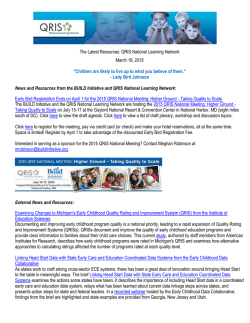 1st Web Posting March 2015 - QRIS National Learning Network