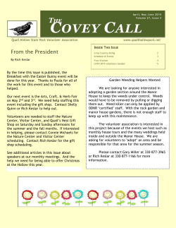 COVEY CALL - Quail Hollow State Park