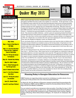May 2015 - Quaker Road Public School