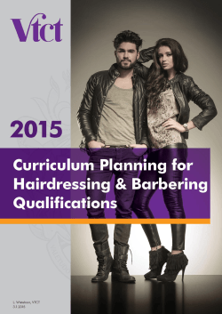 Curriculum planning for Hairdressing & Barbering
