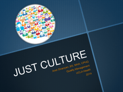 JUST CULTURE - Quality Management Services
