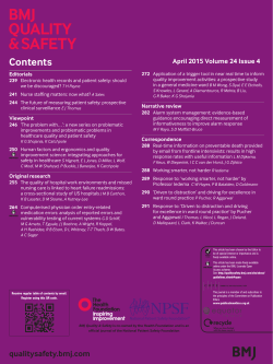 Table of contents PDF - BMJ Quality and Safety