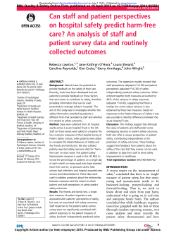 Can staff and patient perspectives on hospital safety predict harm