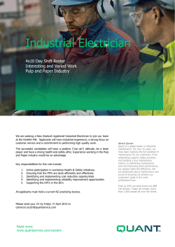 Quant Branded SR Electrician Ad
