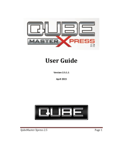QubeMaster Xpress 2.5 User Guide - English