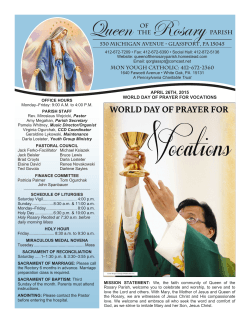 weekly bulletin - Queen of the Rosary Parish